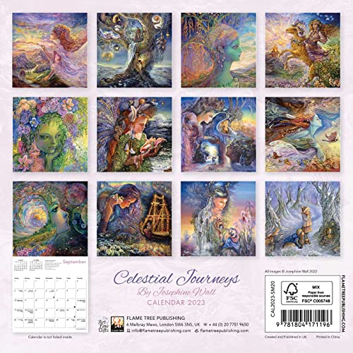 Celestial Journeys By Josephine Wall Mini Wall Calendar 2023 (Art Calendar) #TOP1
