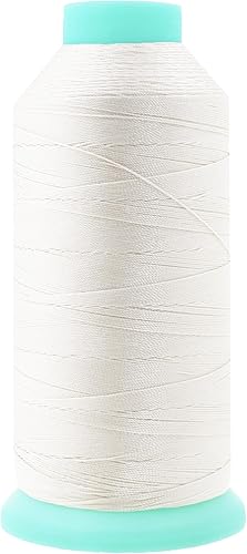 Miniatura 440 de Mandala Crafts Hilos de coser resistentes de nailon consolidado, hilo para tejer jeans de cuero, hilos de tapicería marina al aire libre, Beige