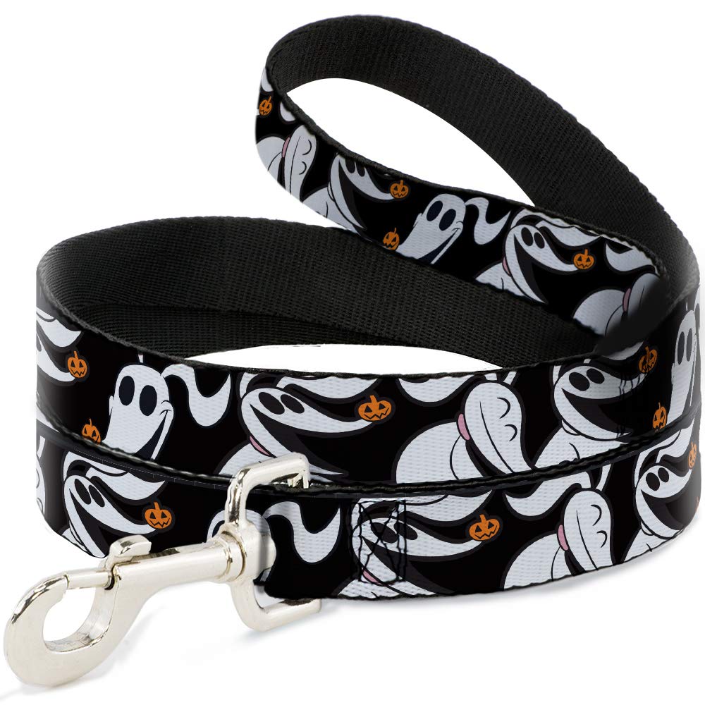 Disney Pet Leash, Dog Leash, Nightmare Before Christmas Zero Pumpkin Expressions, 4 Feet Long 0.5 Inch Wide