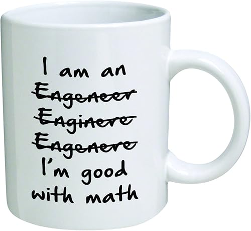 Funny Wrong I'm An Engineer Good with Math BLACK13F37 - Taza de café de 11 onzas, divertida inspiradora y sarcasmo