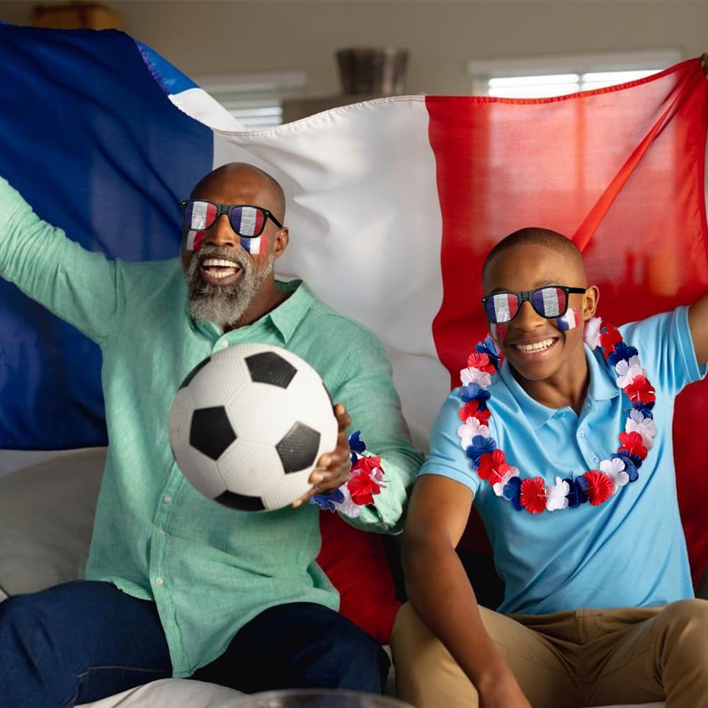 Trucco Viso Color Francia - Blu Bianco Rosso Per Tifosi Sportivi, Giochi Olimpici E Eventi Nazionali