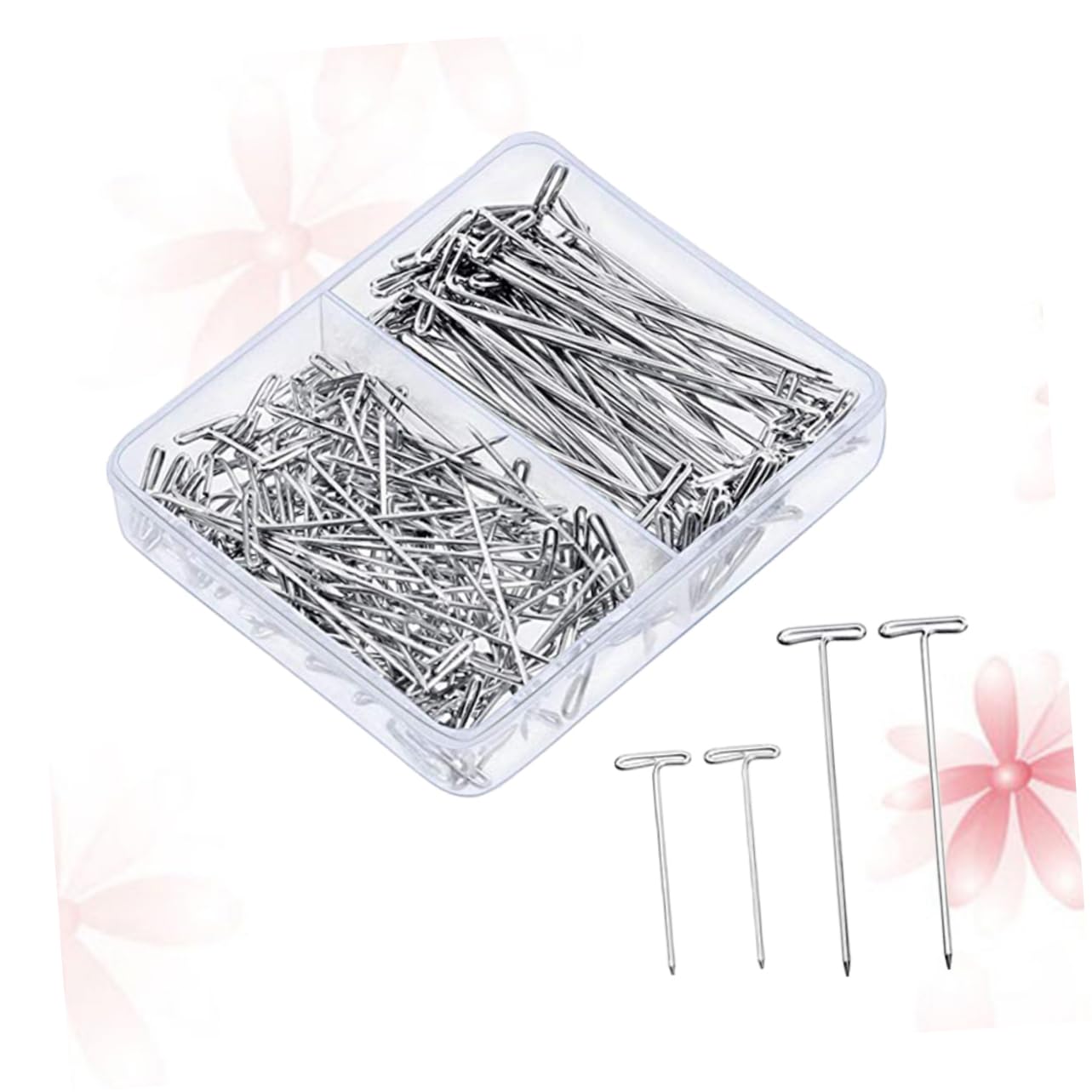 Lurrose 900stücke Set Für Perücken Metall T-nadeln Für Modellierung Basteln Und Nähen Praktische Aufbewahrungsbox Für Einfache Handhabung Und Transport