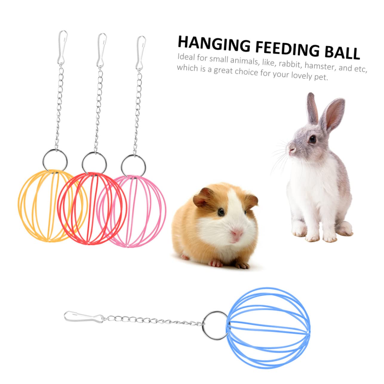 Yardwe 8stücke Hängende Futterbälle Für Hamster Spielzeug Und Futterspender Für Kleine Haustiere Wie Kaninchen Und Zwerghamster Farbe Zufällig