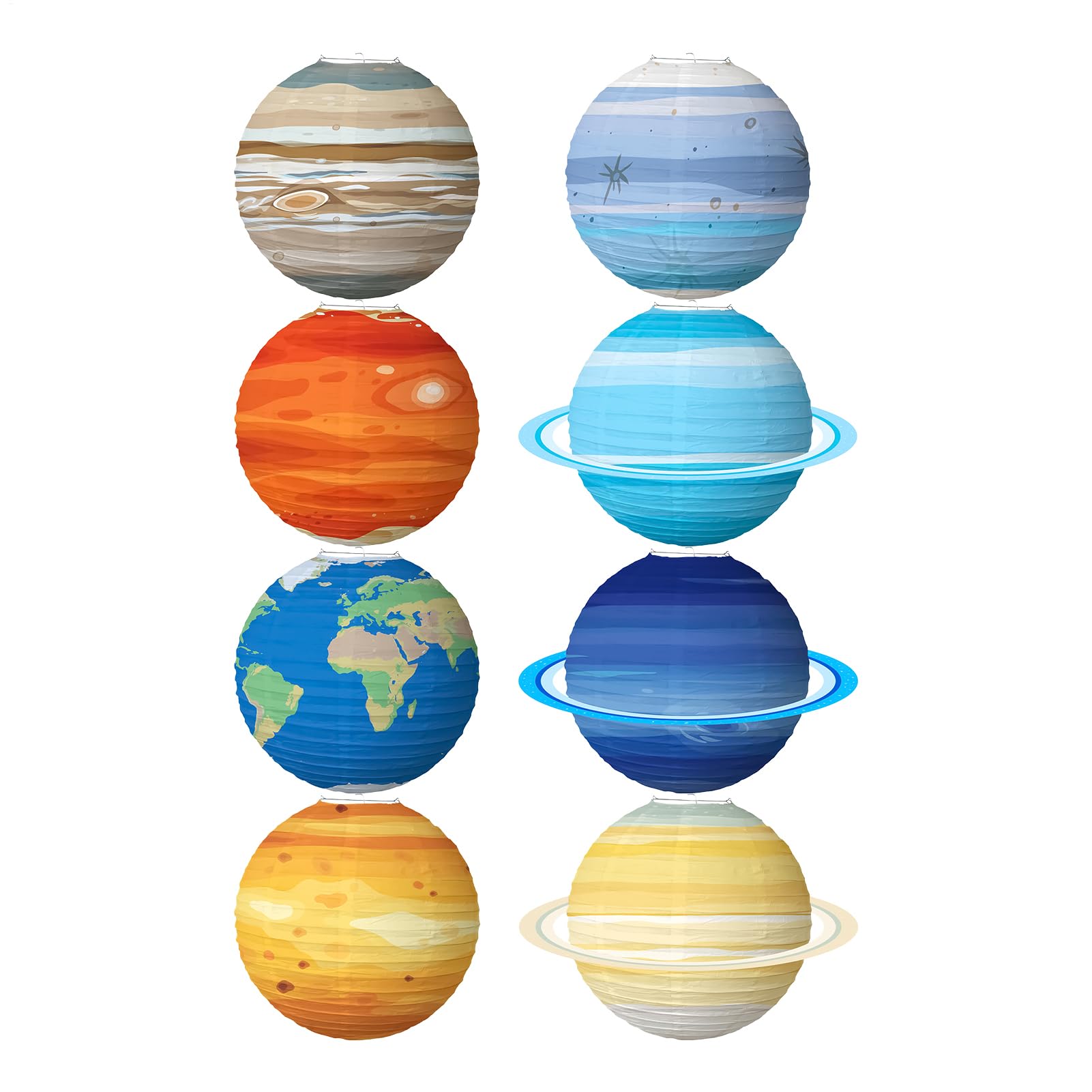 Planetendekorationen 8-teilig Bunte aufblasbare Erdballons zum Thema