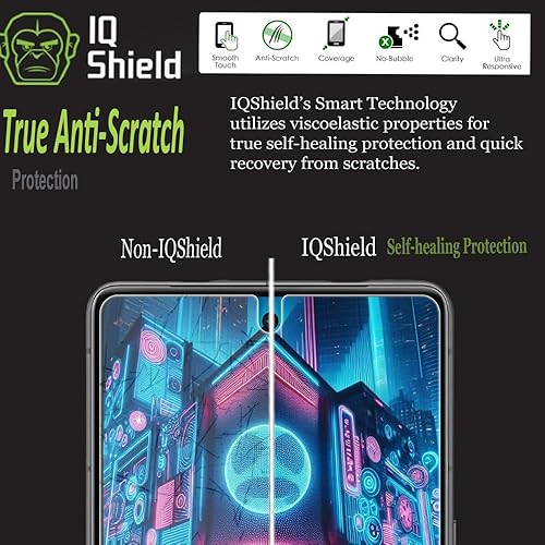 Miniatura 6 de IQShield Protector de pantalla compatible con Google Pixel 7 (paquete de 2) película de TPU transparente antiburbujas