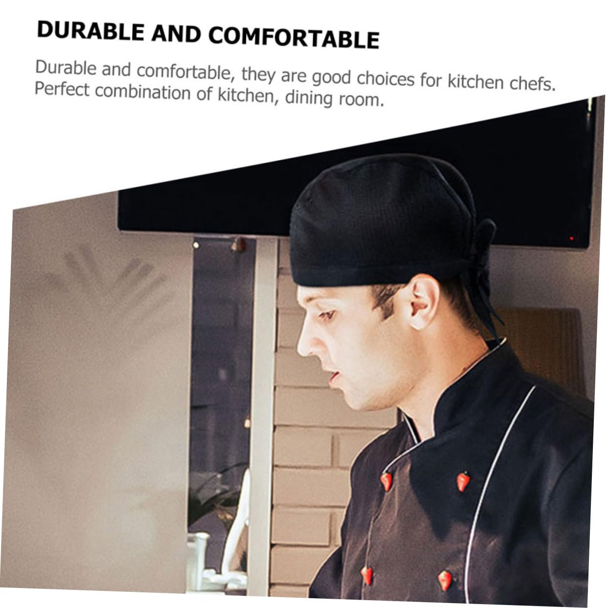 10 Piezas Unidades Gorros Cocina Unisex de Gorra Cocinero Transpirable y Elástica para Restaurantes y Catering Diseño Duradero y Cómodo para Profesional