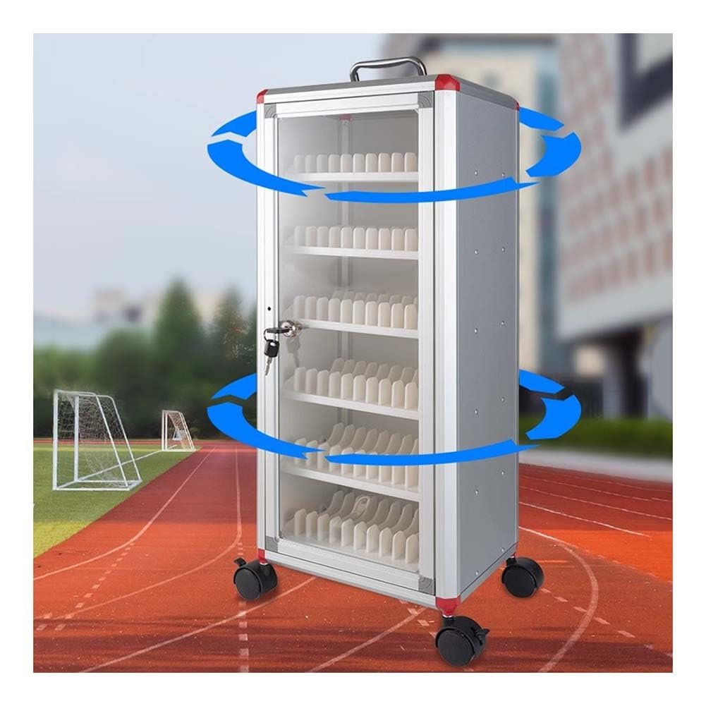 Mobile Cell Phone Locker Portable Phone Management Cabinet with Wheels for School and Company Employees Safe and Easy to Move (60 Slots)