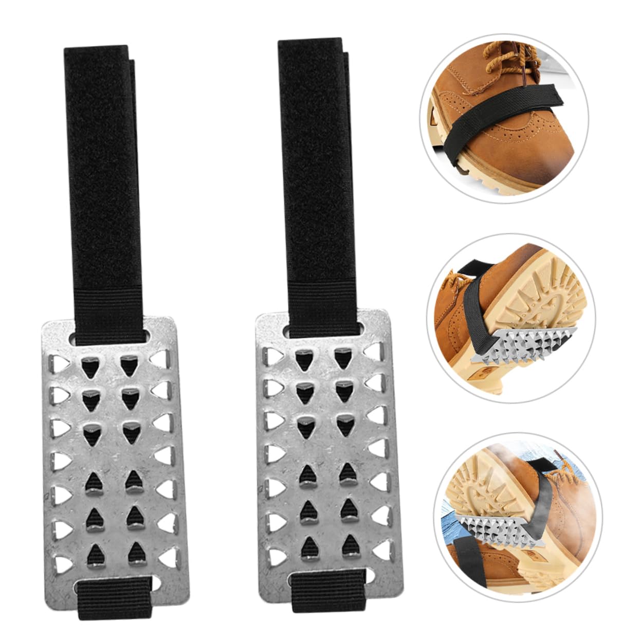 Mipcase Copriscarpe antiscivolo per neve Cramponi antiscivolo scarpe pinze nevicare impugnature copri scarpe antiscivolo per scarpe pinza per il ghiaccio scarpe ramponi Black