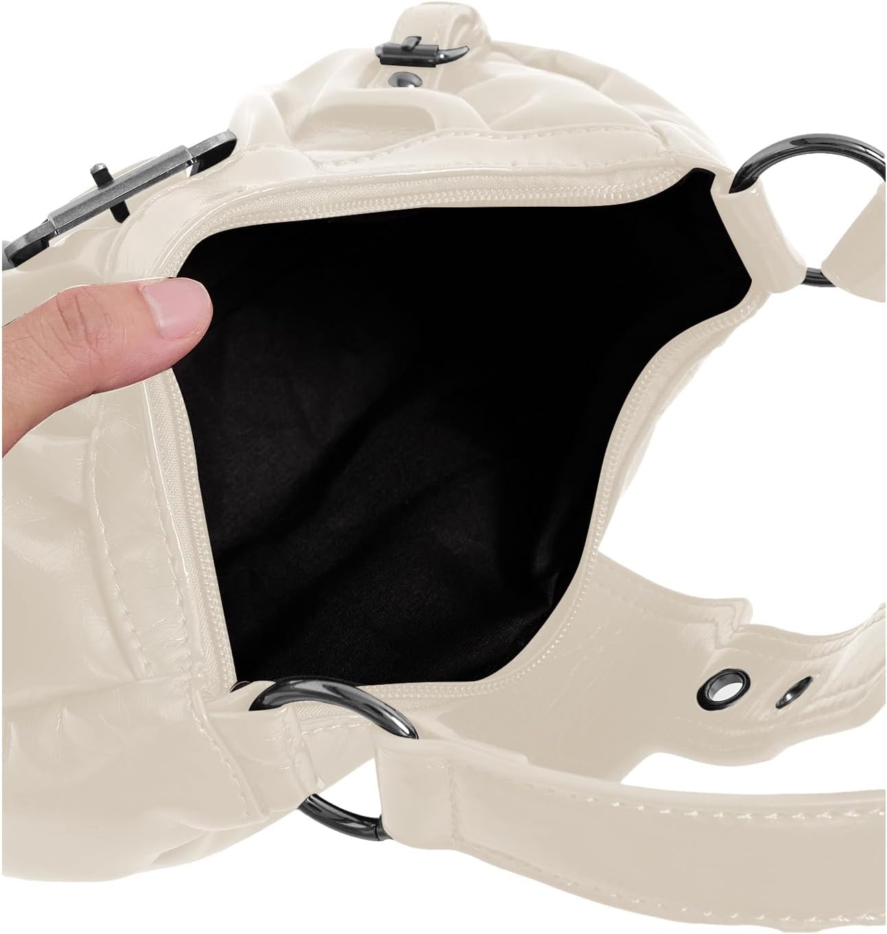 Verdusa Shoulder Bag for Women Y2k Purse Mini Purse Cute Purse Goth Punk Vintage Purse | Top Handle, Buckle, Punk, Purses, Bags - Image 4