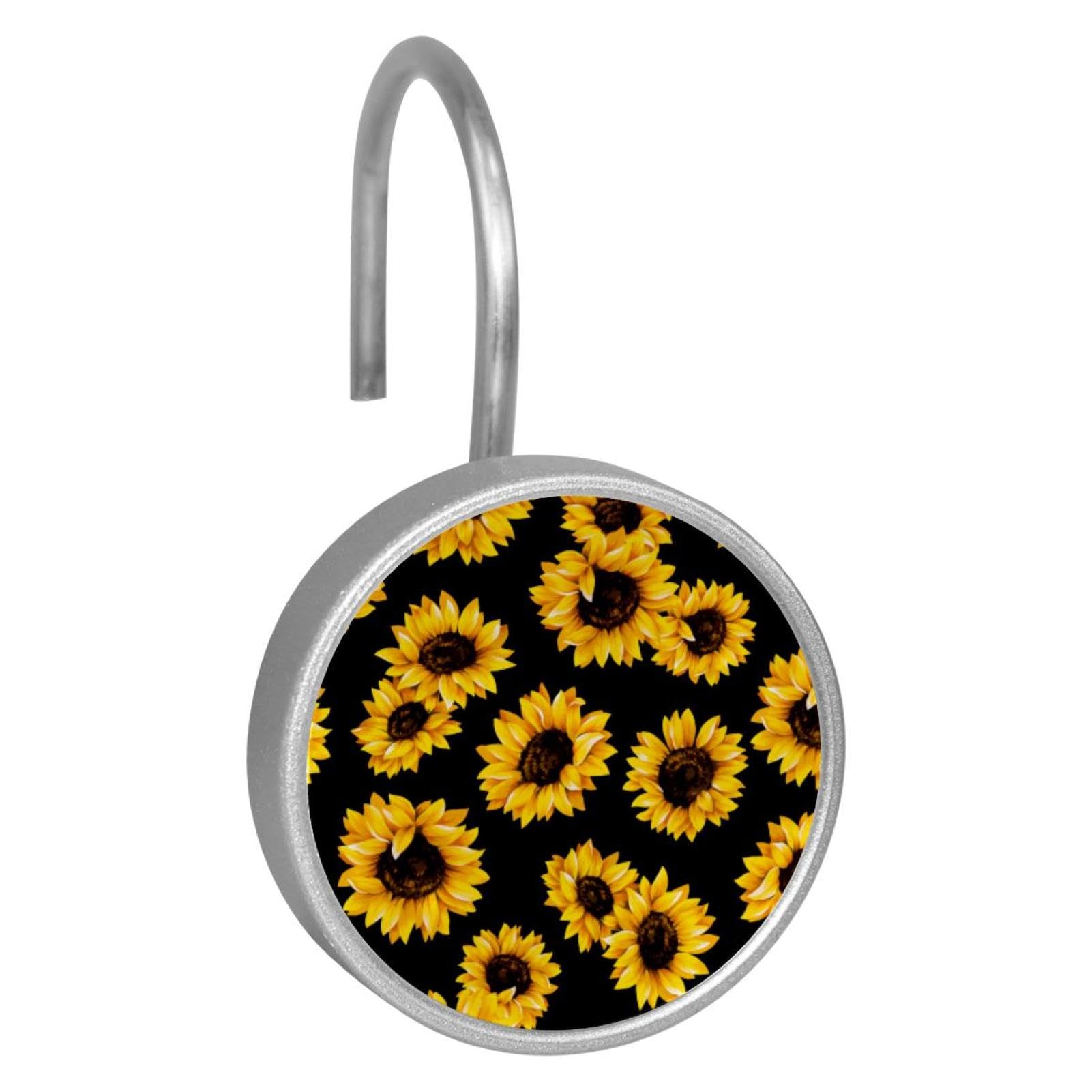 Suspensions pour rideau de douche acier inoxydable antirouille motif fleur