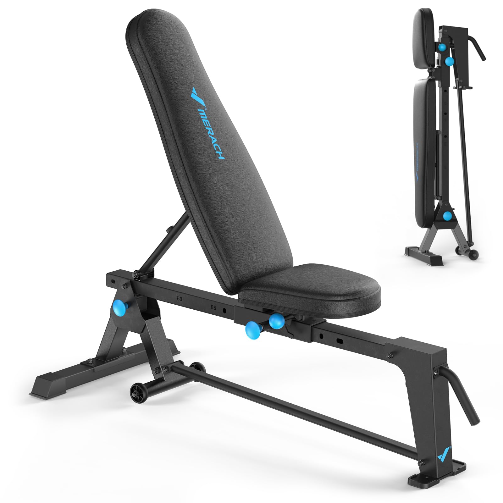 1100LBS Adjustable Weight Benches for Home Gym Pro, Ultra-stable Design for Bench Press, Extendable Backrest and Rear Chassis Ensure No Wobble, Innovative Design for Full-Body Home Workouts