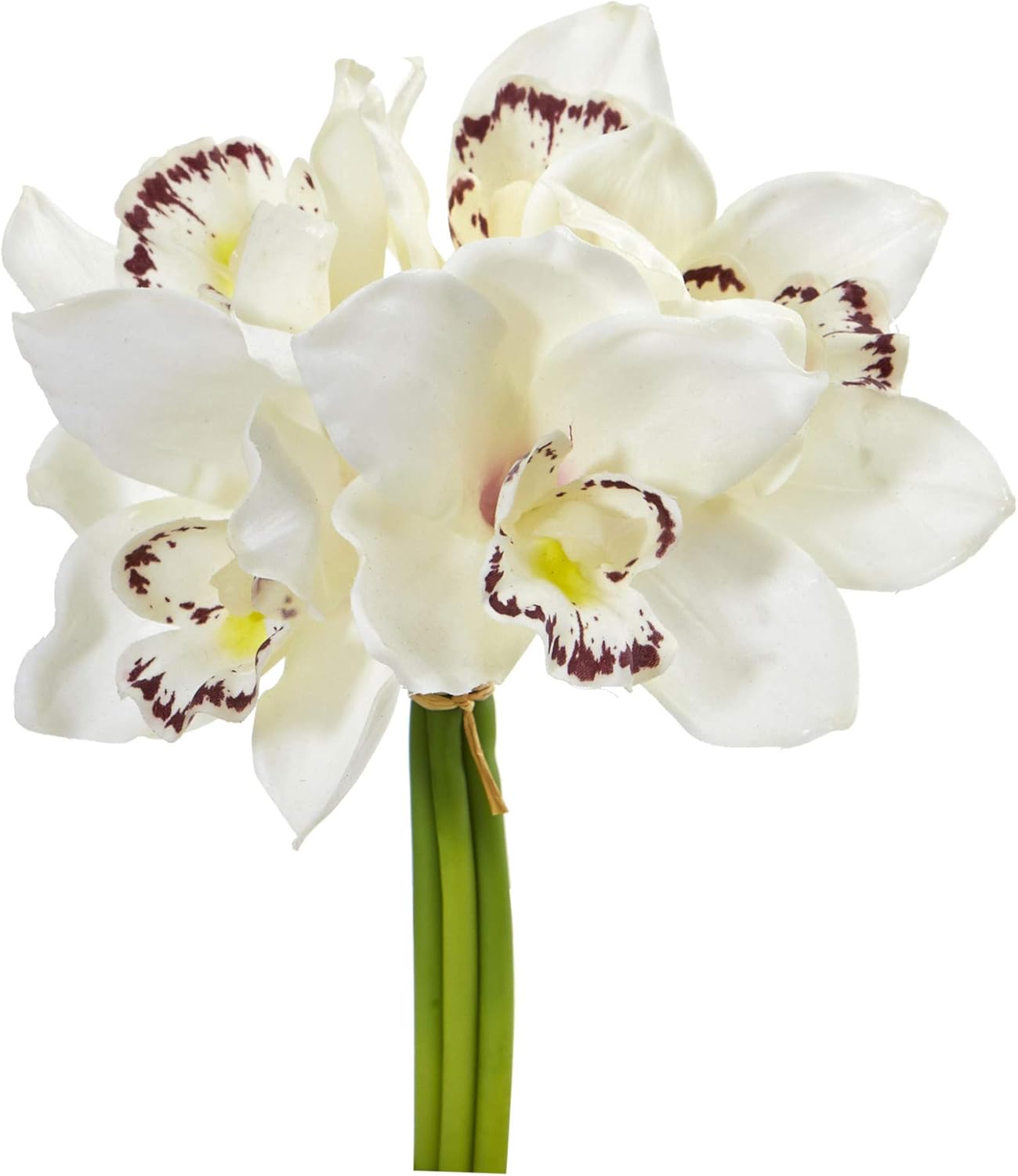 Nearly Natural 9in. Cymbidium Orchid Artificial Flower Bundle (Set of 6)