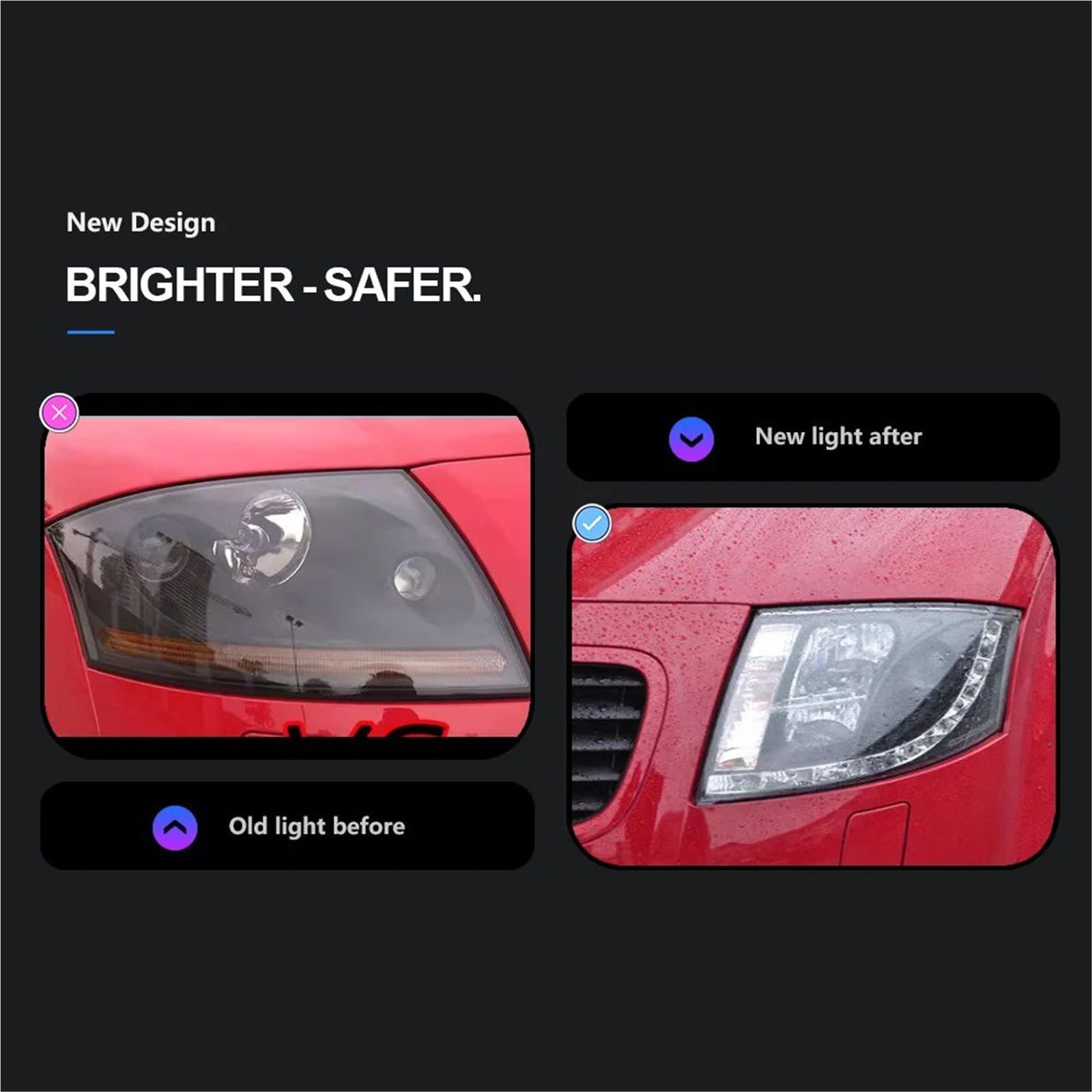 per TT 1999-2005 Faro Anteriore Faro Anteriore DRL Indicatore di direzione Buon Fascio Angel Eye Lente proiettore Gruppo fari Anteriori