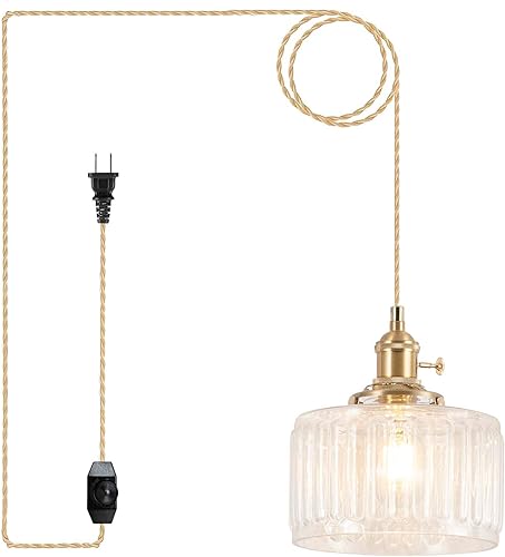 Miniatura 15 de Luces Colgantes para Isla de Cocina, Luz Colgante de Cristal Verde Accesorios de Iluminación Vintage, 9.4 pulgadas E26 Acabado Lámpara Colgante de