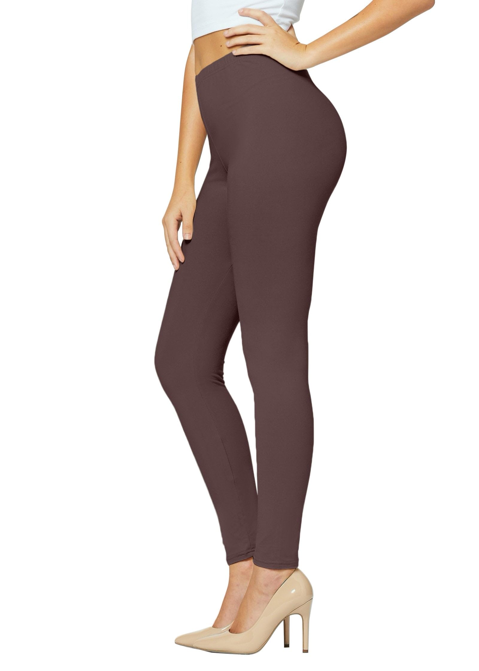 High Waist Leggings in Shorts, Capri & Full Length - Ultra Soft Premium Fabric - 1" High Waistband - Regular & Plus Size