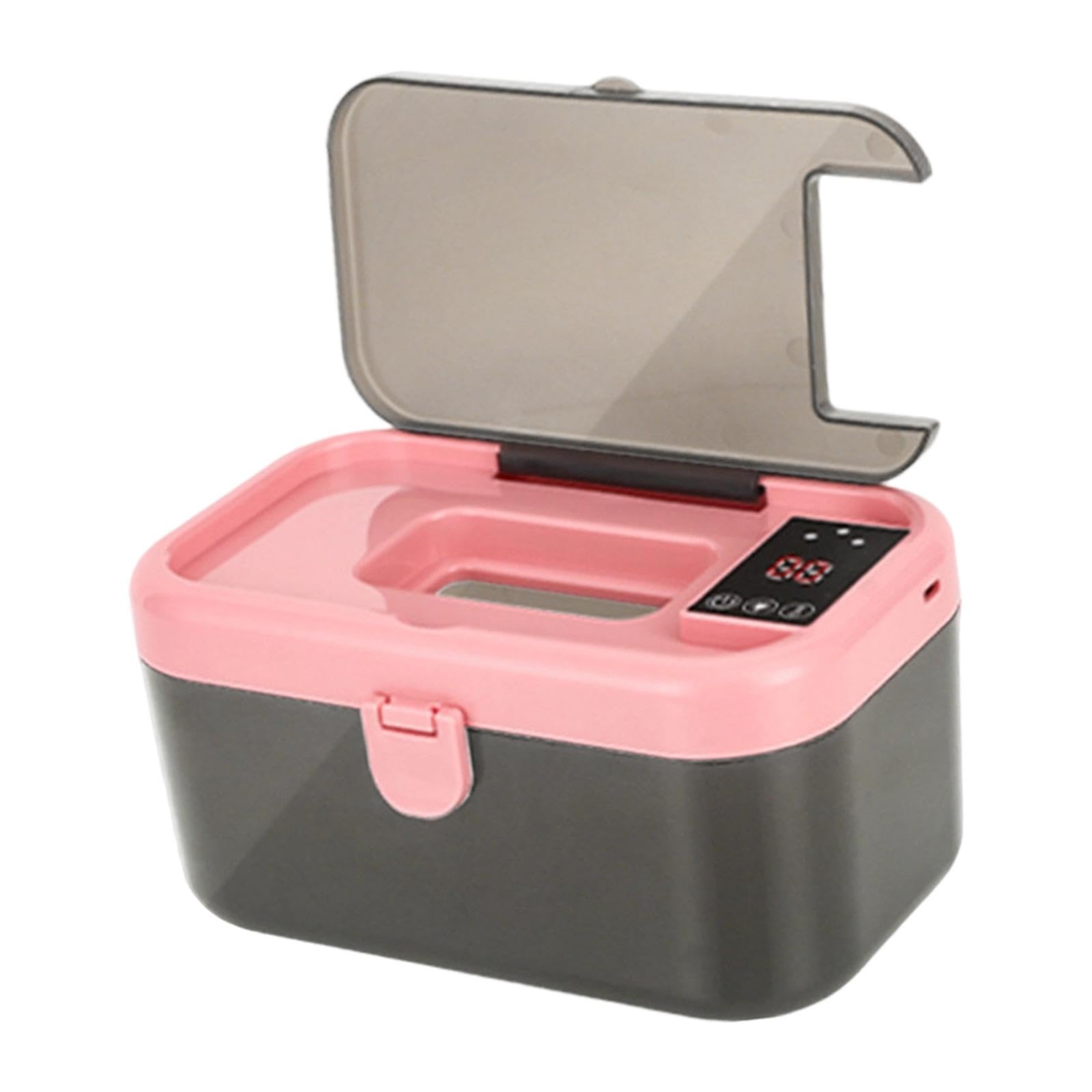 Colcolo Calentador y dispensador de toallitas húmedas Máquina de toallitas húmedas Luz nocturna Calentador de para bebés USB portátil y conveniente de manera, Rosa
