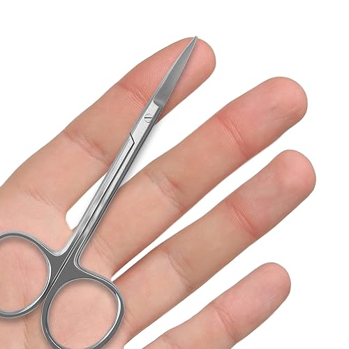 Miniatura 5 de SURGICAL ONLINE Tijeras Iris curvadas y rectas de 4.5 pulgadas, corte de precisión para uso quirúrgico y dental