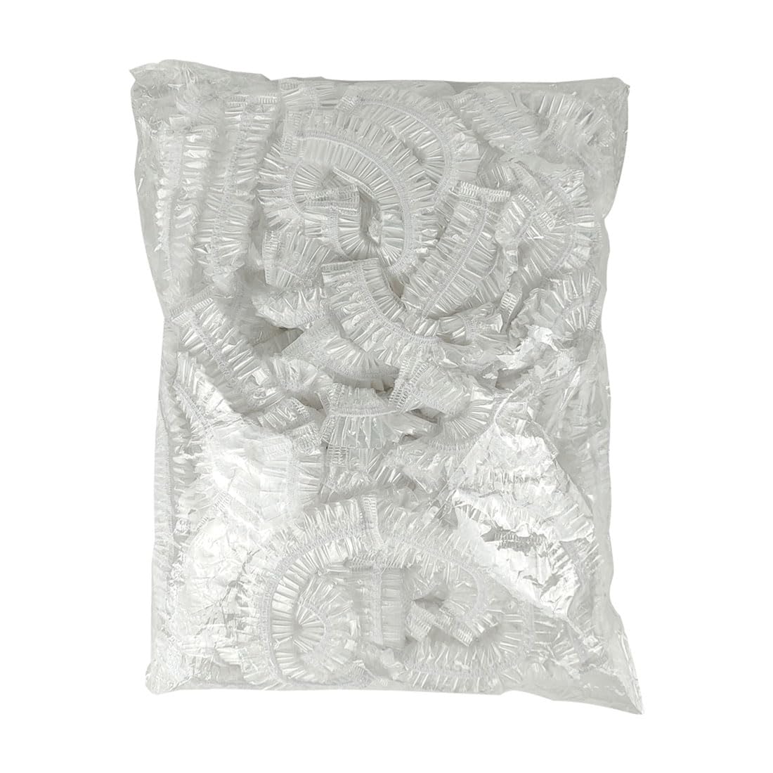 BZKSER Gorros Desechables - 100PCS Gorros de Ducha Desechable,Gorros Ducha Impermeable,Gorros Desechables Estetica,Shower Cap para Uso en el hogar,Hotel,SPA y peluquería(52cm)