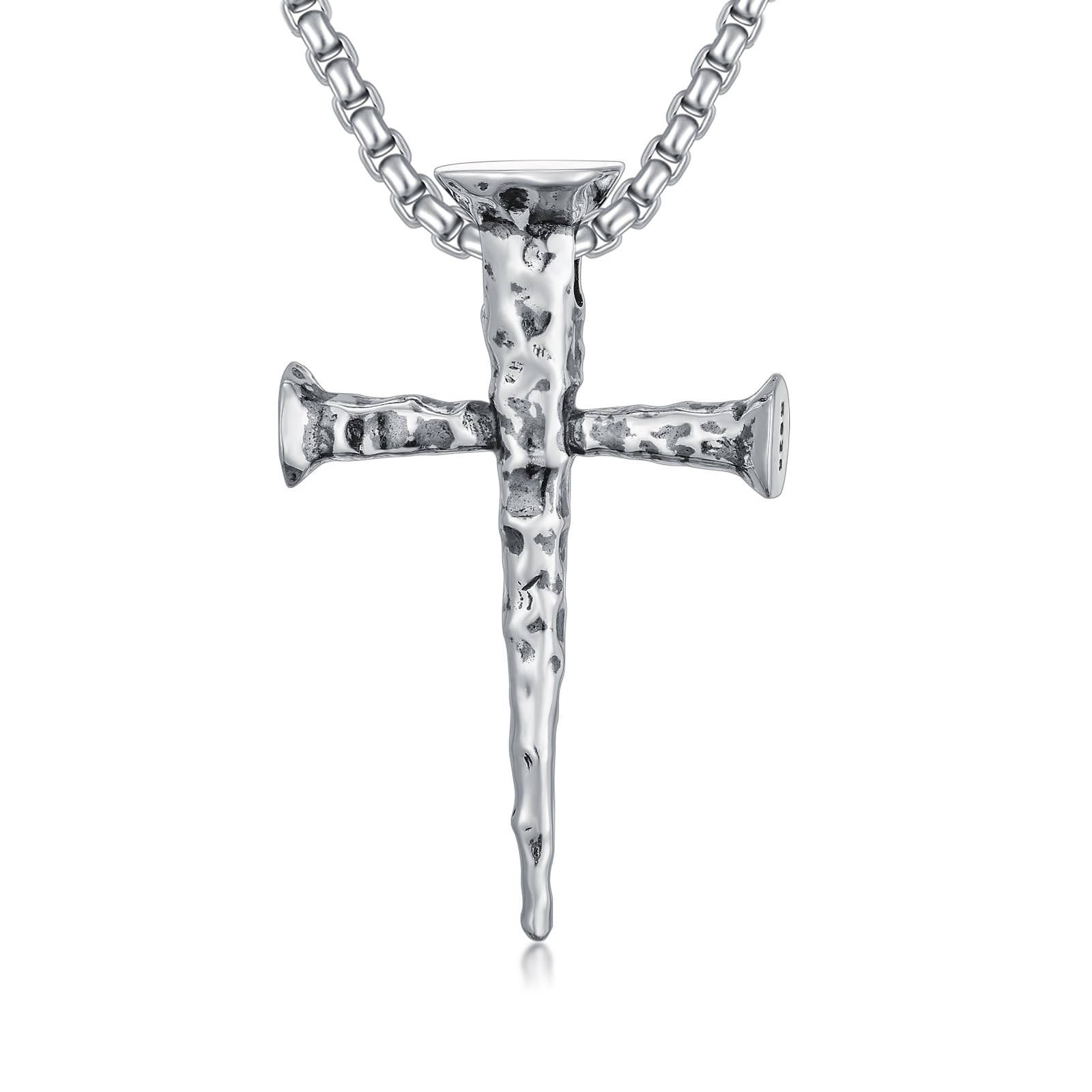 Swordgod Cross Necklace 925 Sterling Silver Cross Pendant Necklaces Anniversary Fathers Day Birthday for Men Father Dad Brother Husband Son