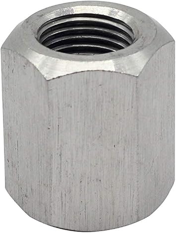 1pcs BelMetric M16X1.5X30 Fine Thread Stainless Steel Hex Coupler Nut, NLONG16X1.5X30SS-1