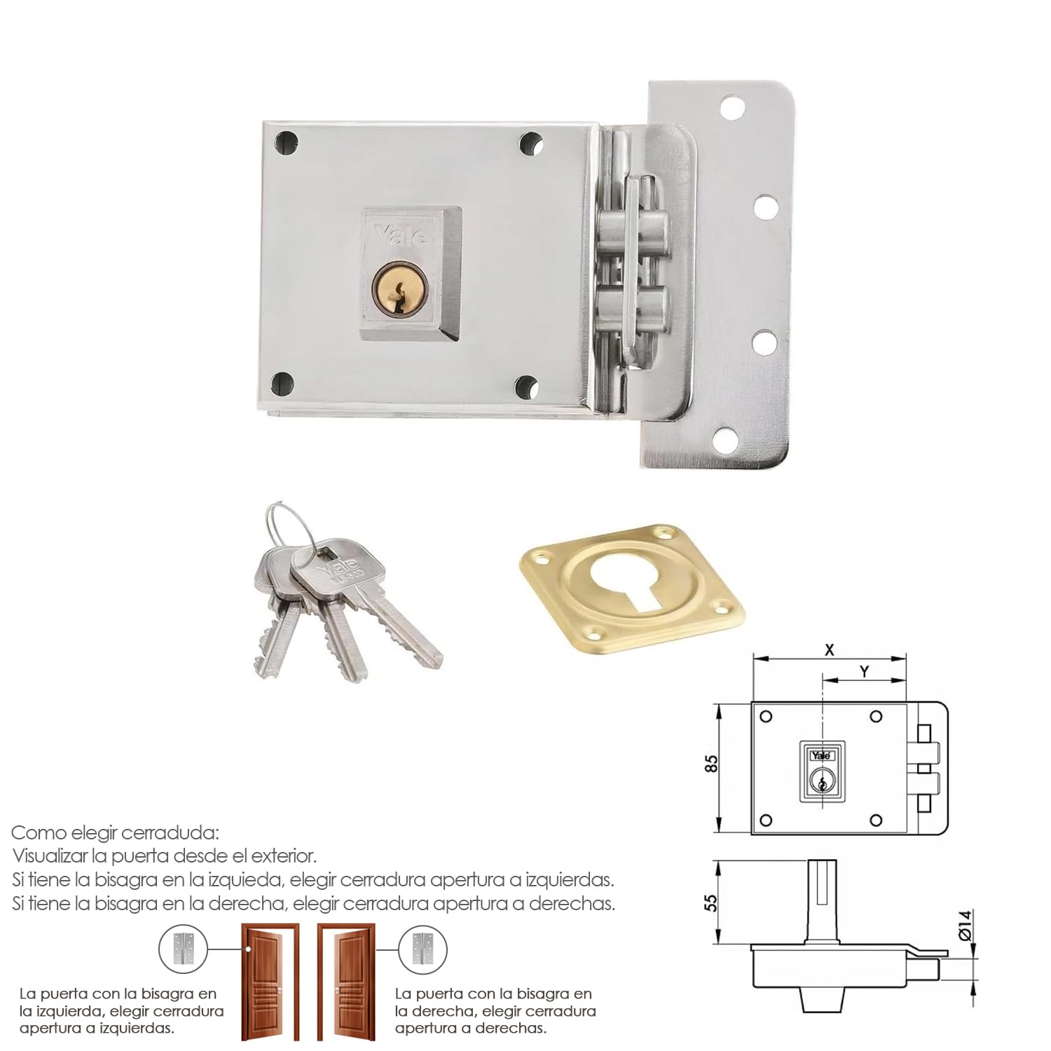 Azbe M56666-1069d120 / 1 - serratura sulla nº6-0/120 destra