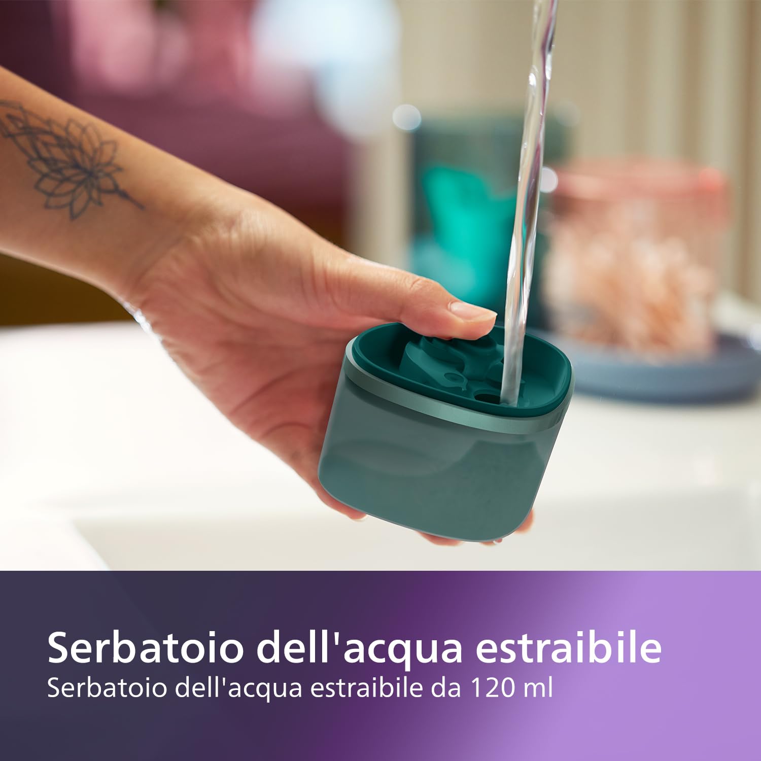 Philips 3000 Ferro da Stiro Verticale a Vapore Pieghevole, 20 g/min, 1000W | Pronto in 30 sec, Piastra Riscaldata, Custodia da viaggio, 120ml, Compatto e Pieghevole, Serbatoio 120ml, Verde (STH3020/70)