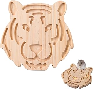 Guinea Pig Foraging Toys, Wooden Interactive Hide Treats Enrichment Toys Puzzle Snuffle Enrichment Toys for Small Pet Stimulation Toys for Hamster, Guinea Pig, Chinchilla, Rabbit, Rats, Ferret