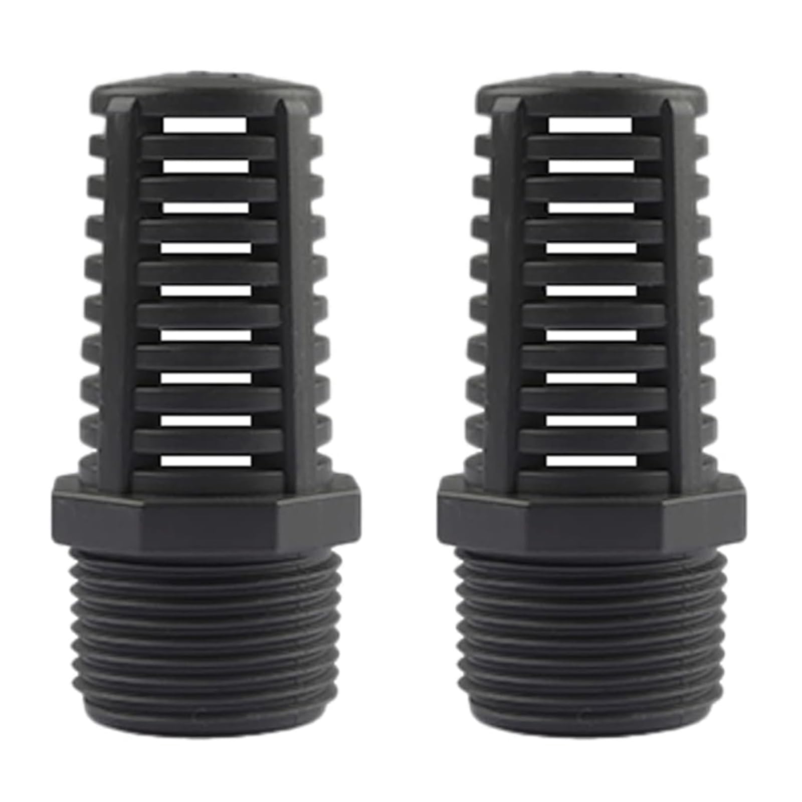 SagaSave 2PCS Threaded Suction Overflow Strainer, 40mm Thread Strainer, Garden Permeable Cap Mesh, Aquarium Suction Overflow Drain Tool, Aquarium Fittings Hose Connector