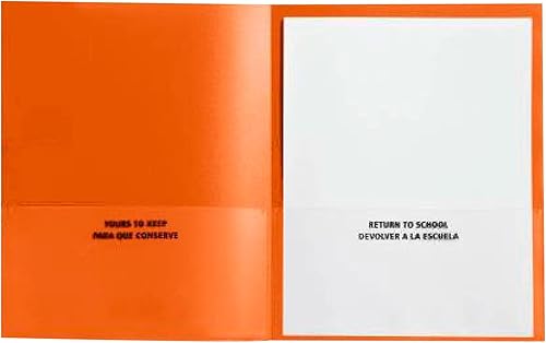 Miniatura 8 de School Smart Take Home - Carpetas resistentes, color amarillo, paquete de 24