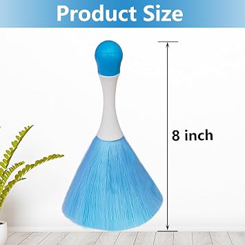 4 Pack 8 Hand Grips Microfiber Washable Duster, Suitable for Light Daily Household Dusting, Electrostatic Feather Duster Brush,Cleaning Supplies for Book,Screen,Sofa,Car,Furniture,Photo Frames