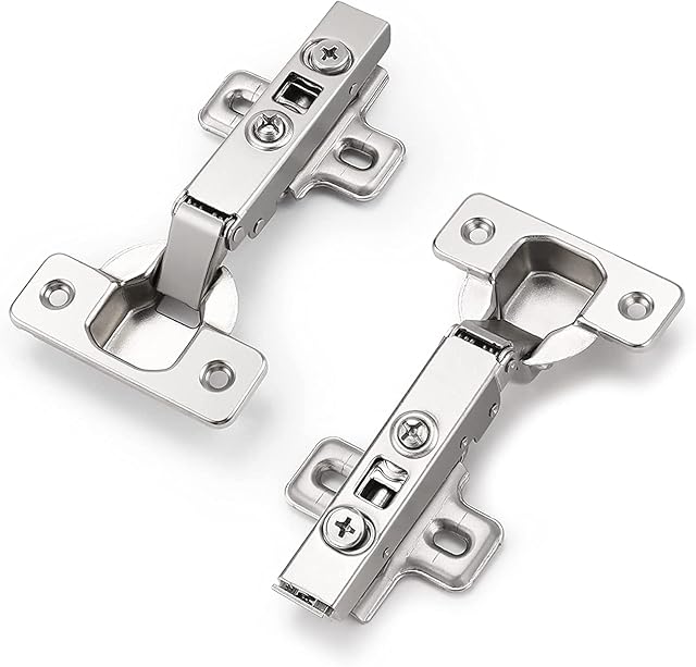 Soft Close Cabinet Cupboard Door Hinges 2 Pack 35mm Full Overlay 110 Degree, Plates and Screws Included Slow Shut Dotty Deals