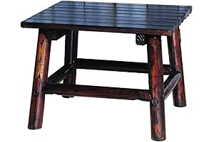 Char-Log 24-Inch by 20-Inch Wood End Table