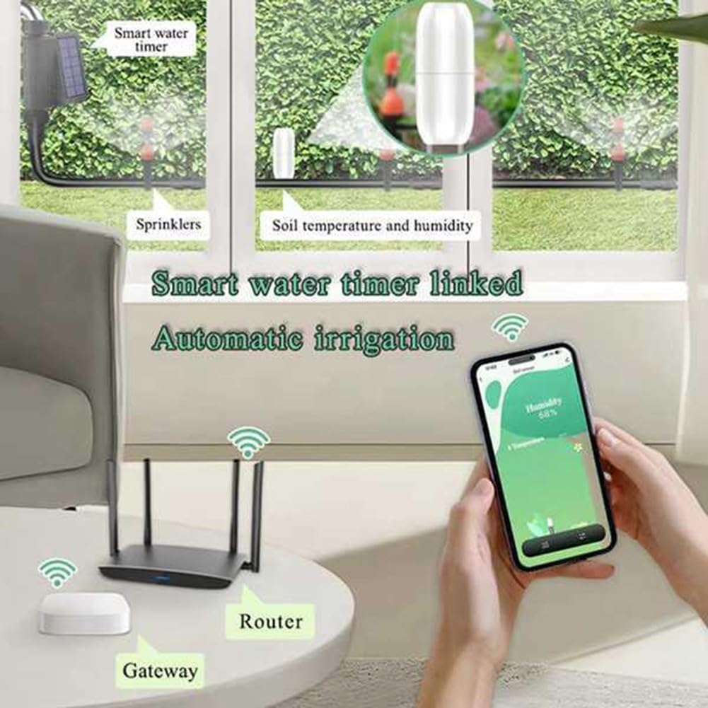 for smart for zigbee Bodentemperatur-Feuchtigkeitssensor für Tuya Genaue Bodenbeutelerkennung Sensor für Pflanzenüberwachung