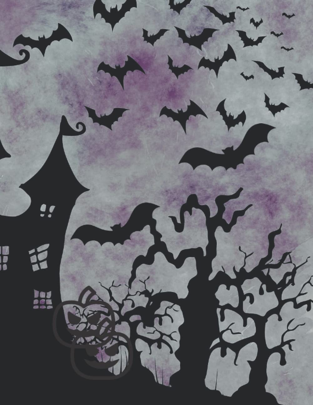 Spider Bat Halloween scary pumpkin spooky notebook: college rulled pages Perfect for Writing and Drawing at Home or School 8.5'' x 11''