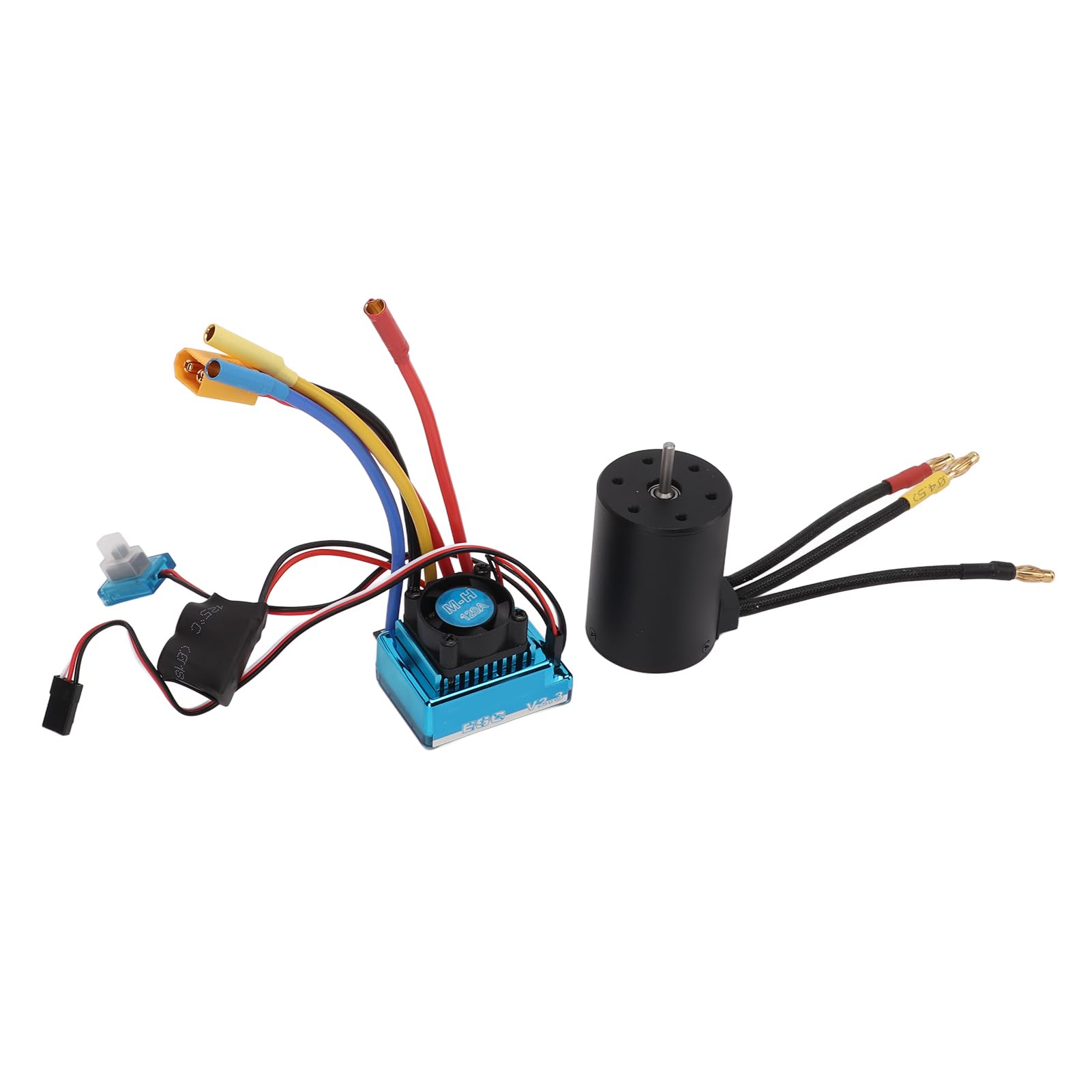 Annadue Kit ESC Compatto e Leggero per Motore Brushless 120A Parte di Aggiornamento Impermeabile per Auto RC 1/10, velocità Regolabile per Appassionati di RC,