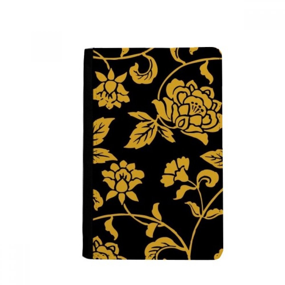 DIYthinker Chinese Style Asia Peony Pattern Passport Holder Notecase Burse Wallet Cover Card Purse