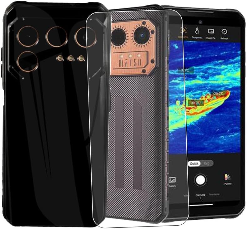MAOUICI Funda para IIIF150 Raptor (6.80 pulgadas), carcasa negra para IIIF150 Raptor con 1 protector de pantalla de vidrio templado