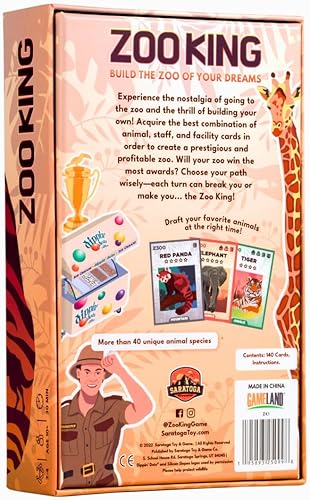 Miniatura 2 de Zoo King — Un juego de cartas estratégico de construcción de zoológico | Juego familiar perfecto; inmersivo para niños y adultos | Borrador de