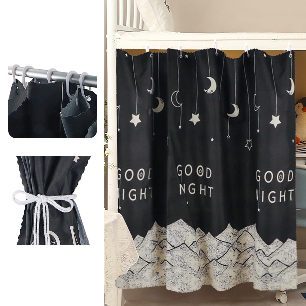 Tenda Baldacchino Per Letto Singolo | Oscurante, Zanzariera, 1.15x2 M - Foto 12