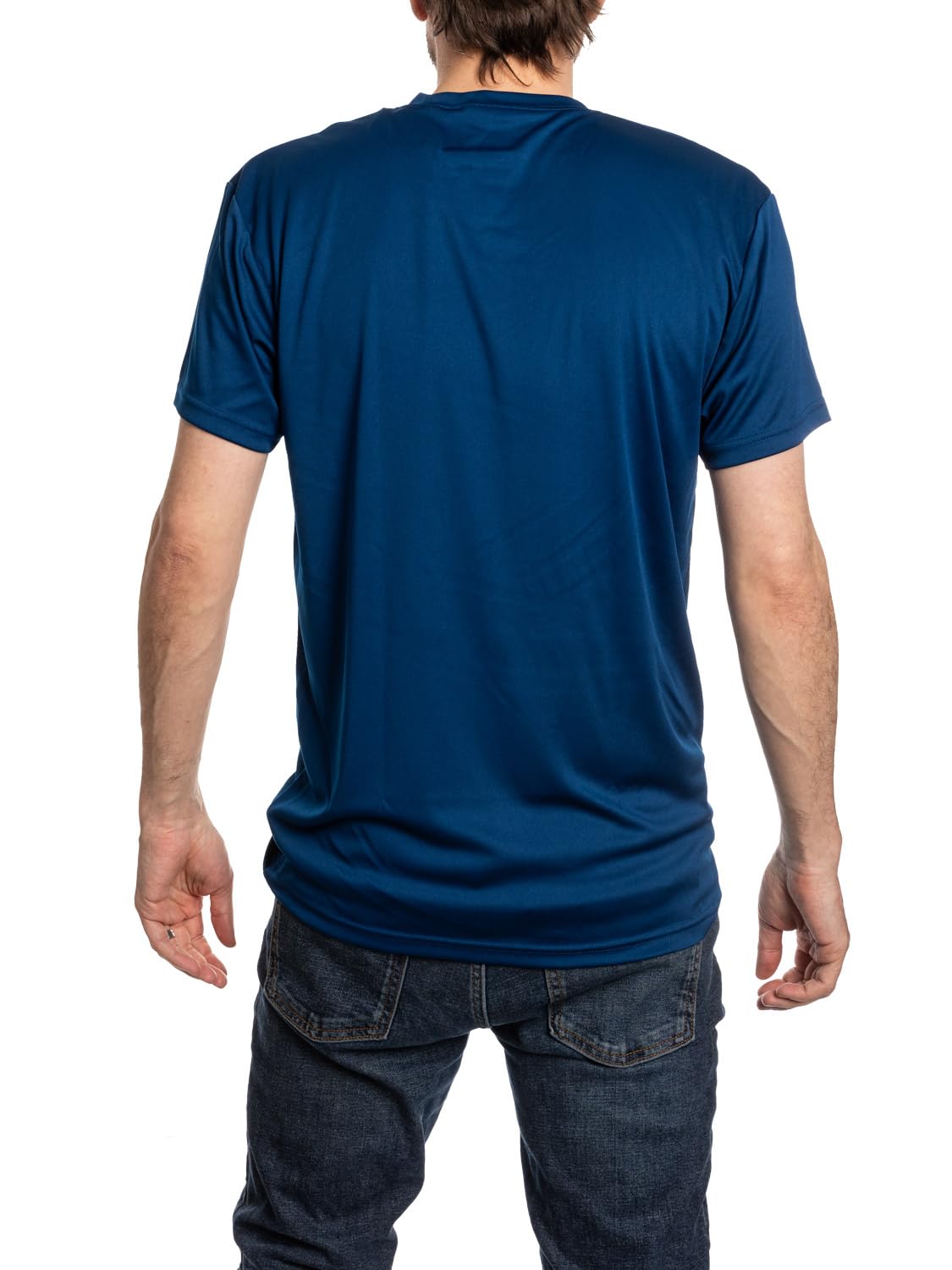 NHL Mens Alternate Team Logo Moisture Wicking Performance Rashguard Short Sleeve T-Shirt (Buffalo Sabres, X-Large)