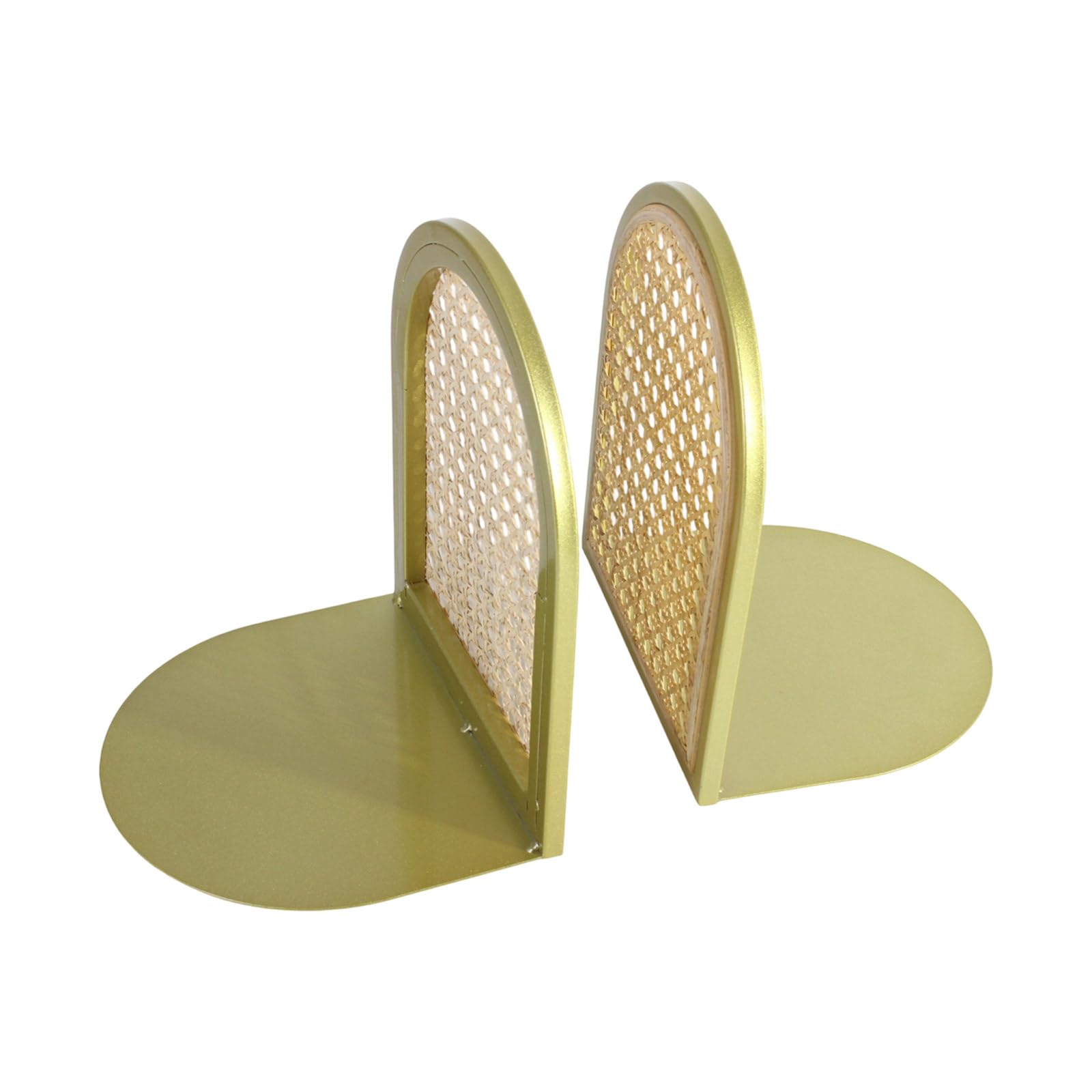 Hdoytxxm Decorative Bookends Book Stoppers Arched Rattan Simple Book Holders Stand For Library Bedroom Arched Rattan