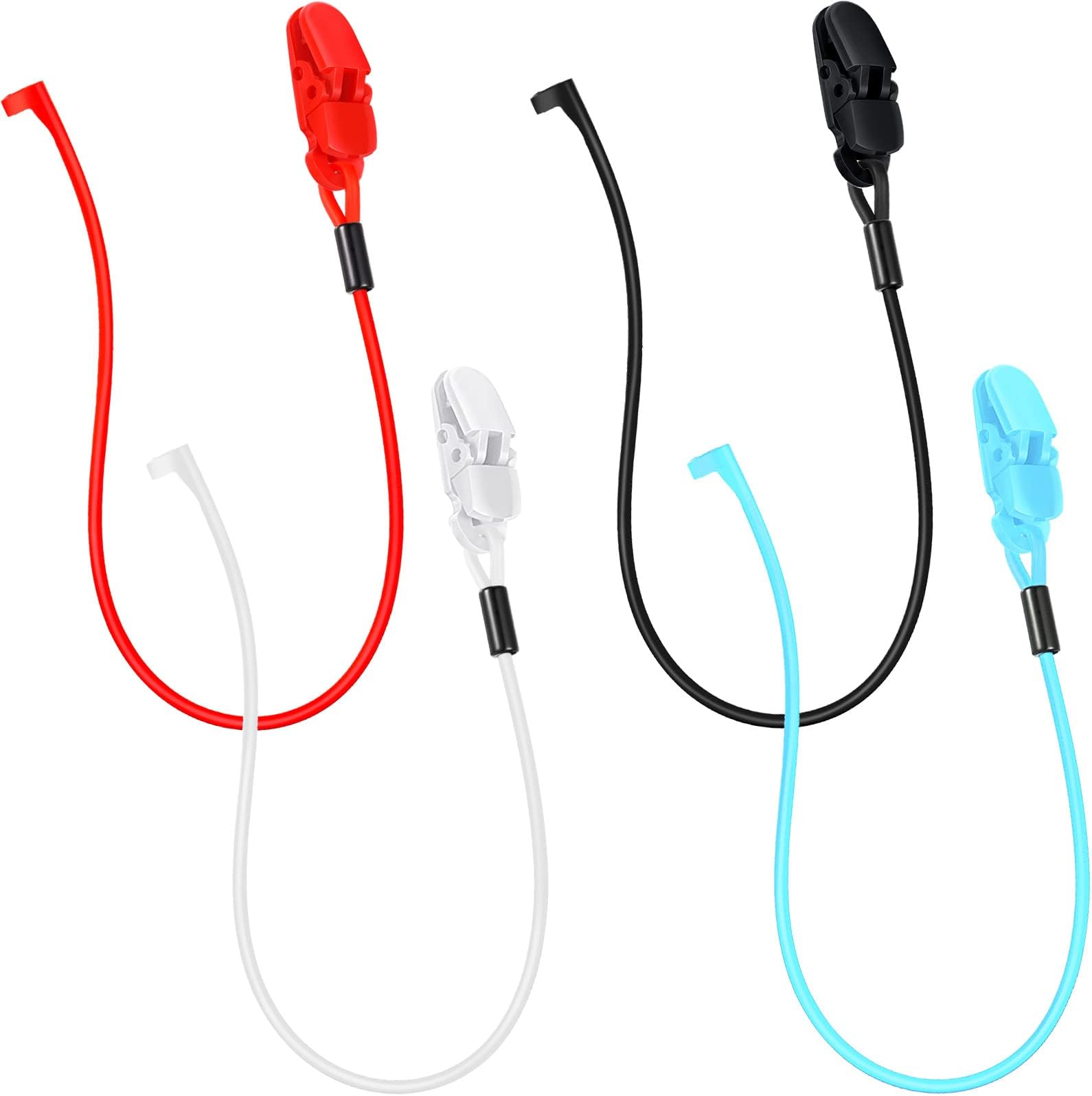 BBTO 4 Pcs Hearing Aid Clips to Prevent Loss Monaural Adjustable Lanyard Holder Anti-loss Portable Protector Rope Single BTE Clip Lanyard Hearing Protection Accessories for Seniors Adults