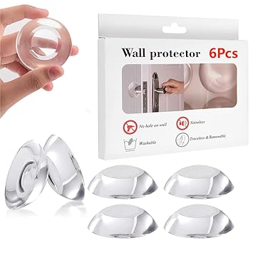 Aston Andia Door Stoppers for Home Wall Protector Shock Absorbent Wall Bumper Adhesive Reusable Door Wall Protector - image, photos