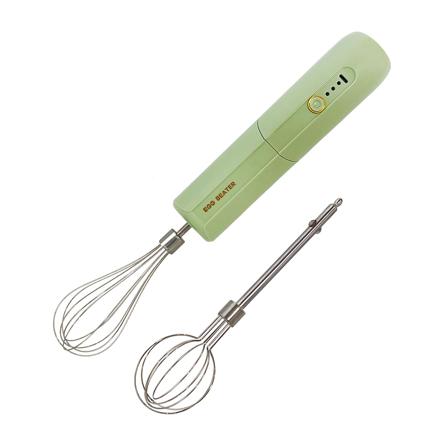 Cordless Hand Mixer Foldable Design Handheld Electric Whisk with 3 Speed Modes Hand Held Egg Beater with 2