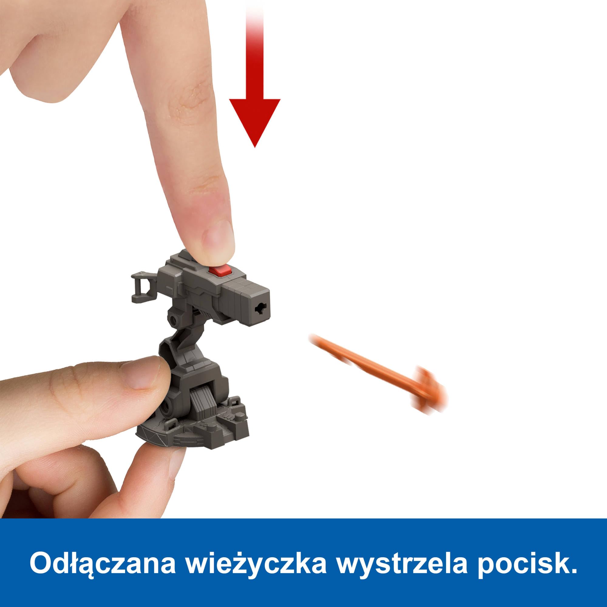 Mattel Jurassic World: Odrodzenie Pojazd i figurki „Wystrzel i walcz” Zestaw: samochód do zabawy, 1 figurka Martin Krebs i 1 figurka welociraptor, wieżyczka i 2 pociski, zabawka 4+, JGB59