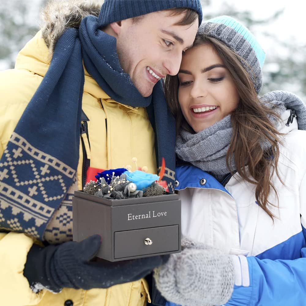 SHOKUTO Preserved Rose,Birthday Gifts for Women Mom Girlfriend,Gifts for Mom Grandma Wife Daughter Sister,Jewelry Boxes with Necklace - Image 5