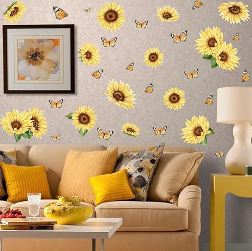 Miniatura 10 de Calcomanía de pared grande con diseño de arcoíris de acuarela (37.4 x 22 pulgadas), calcomanías de vinilo de arcoíris con lunares, mural de pared