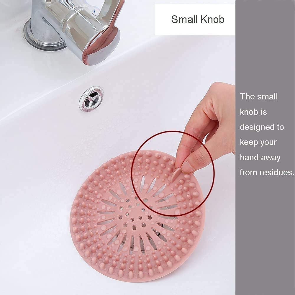 NOMAZO Silicone Hair Catcher Drain Cover β Shower Drain Stopper, Sink Filter Strainer, Bathtub & Kitchen Drain Protector (1 Pc) 3