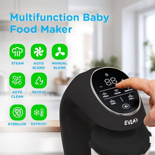 Miniatura 4 de Máquina para hacer alimentos para bebés, procesador de alimentos para bebés, vaporera, licuadora para cocinar y mezclar los alimentos saludables