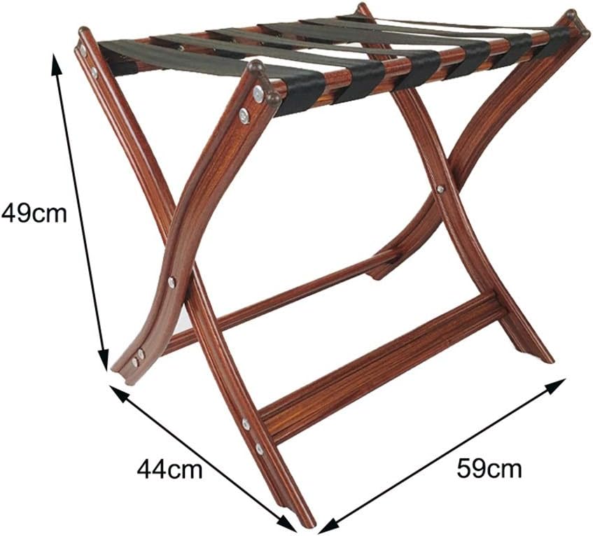 Luggage Rack, Folding Luggage Rack Hotel Folding Luggage Rack Bedroom Suitcase Support Stand Travel Bag Storage Holder Aluminum Alloy L59×W44×H49Cm,One Color